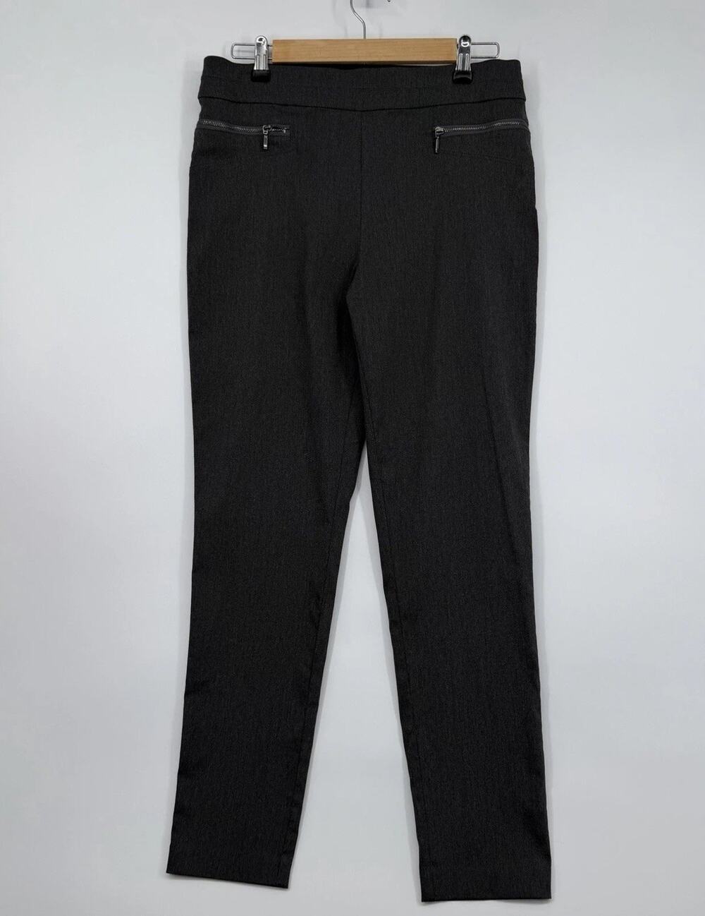 Takara‎ Women's Gray Pants w/ Zipper Pockets, Regular Size L